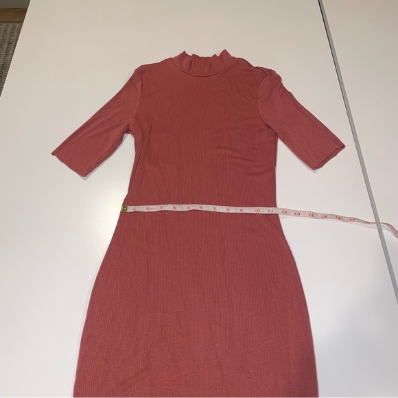 Long Orange dress medium size short sleeve 👗🛍️🛒 - Picture 4 of 6